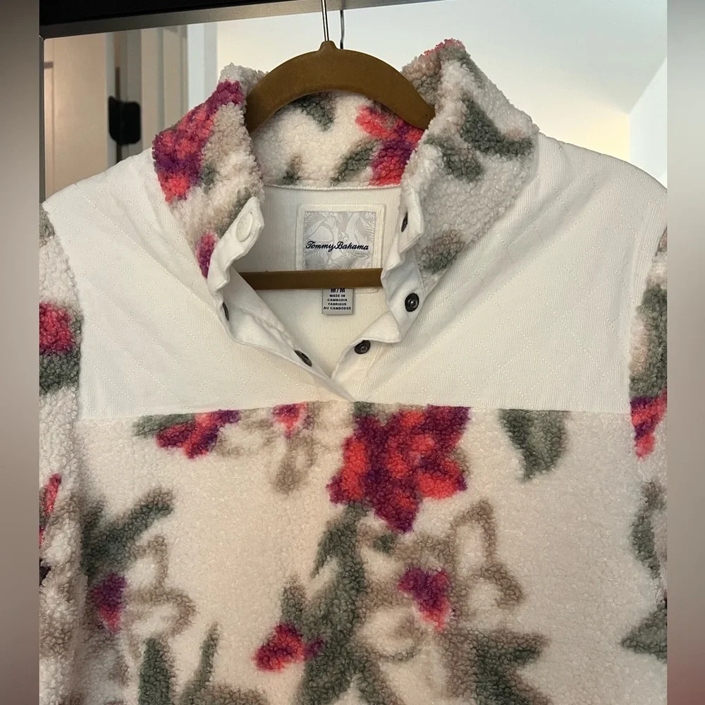 [Tommy Bahama] Fleece Beachway Blooms Snap Jacket - Picture 6 of 10